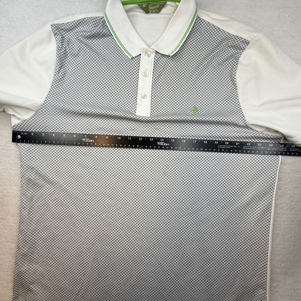 Penguin Mens XXL Polo Shirt Micro Check Golf preppy stitch fix casual leisure - Picture 5 of 9